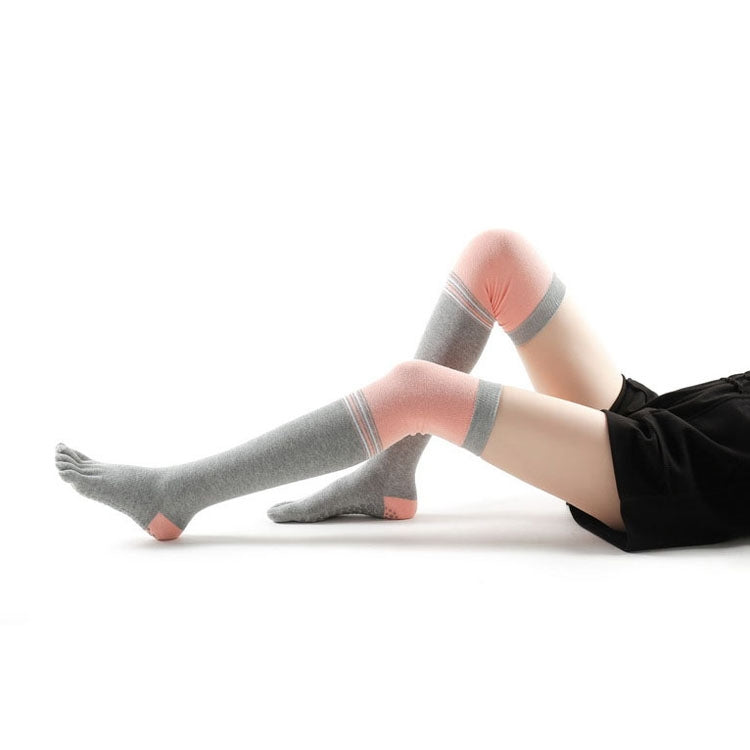 Ladies Over The Knee Yoga Socks Winter Warm Non-Slip Dance Five-Finger Socks, Size: Free Size