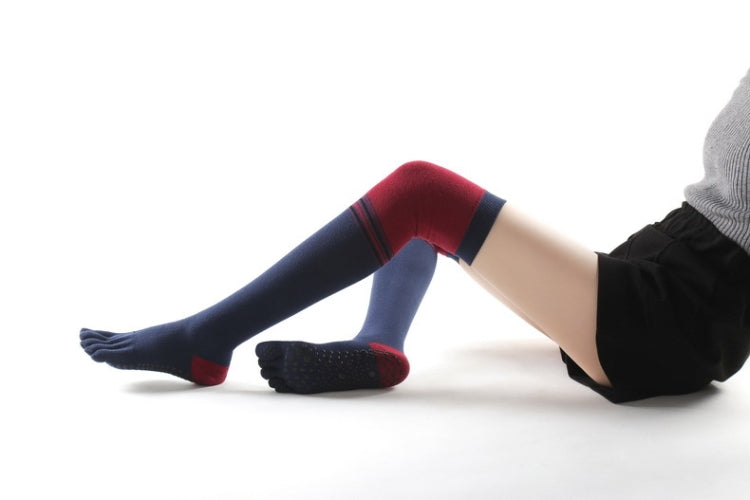 Ladies Over The Knee Yoga Socks Winter Warm Non-Slip Dance Five-Finger Socks, Size: Free Size