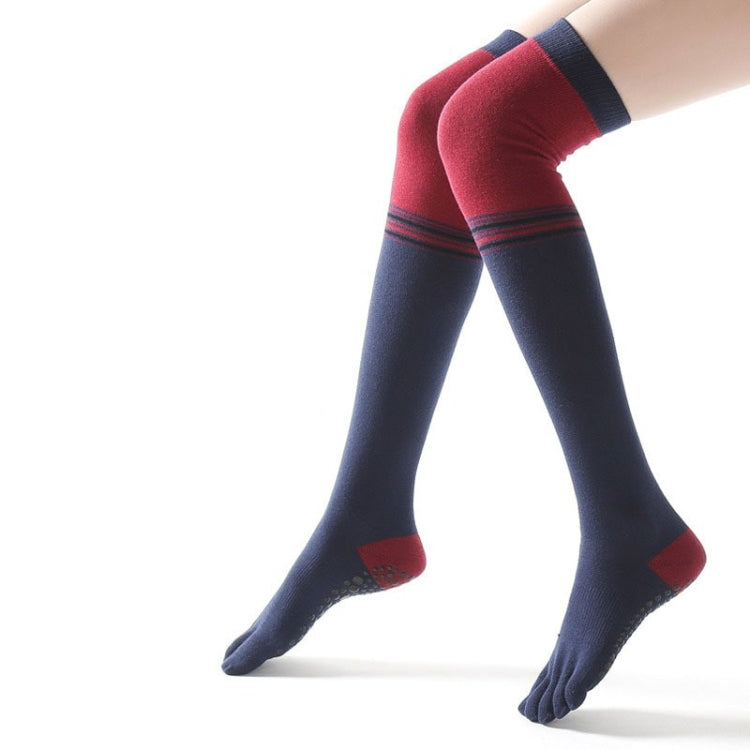 Ladies Over The Knee Yoga Socks Winter Warm Non-Slip Dance Five-Finger Socks, Size: Free Size