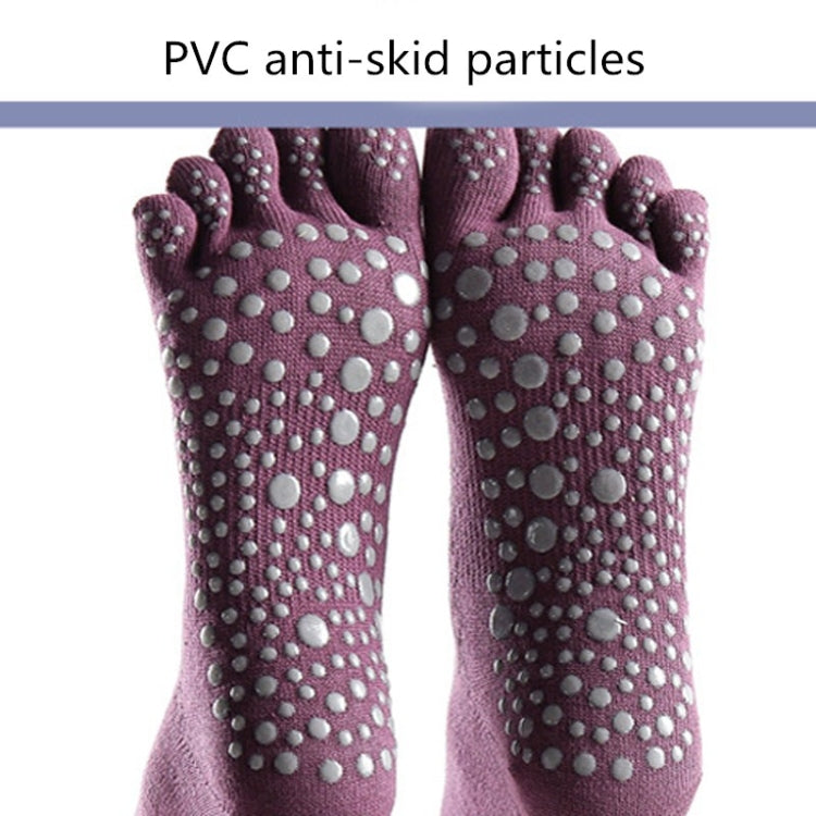 Ladies Over The Knee Yoga Socks Winter Warm Non-Slip Dance Five-Finger Socks, Size: Free Size