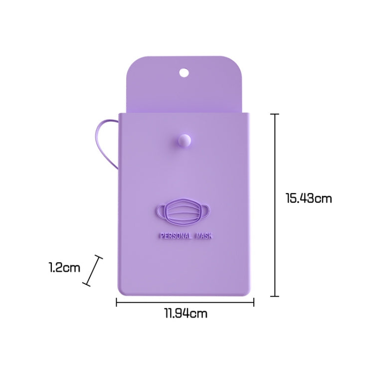 5 PCS Student Mask Storage Box Handle Storage Dustproof Silicone Bag, Random Color Delivery