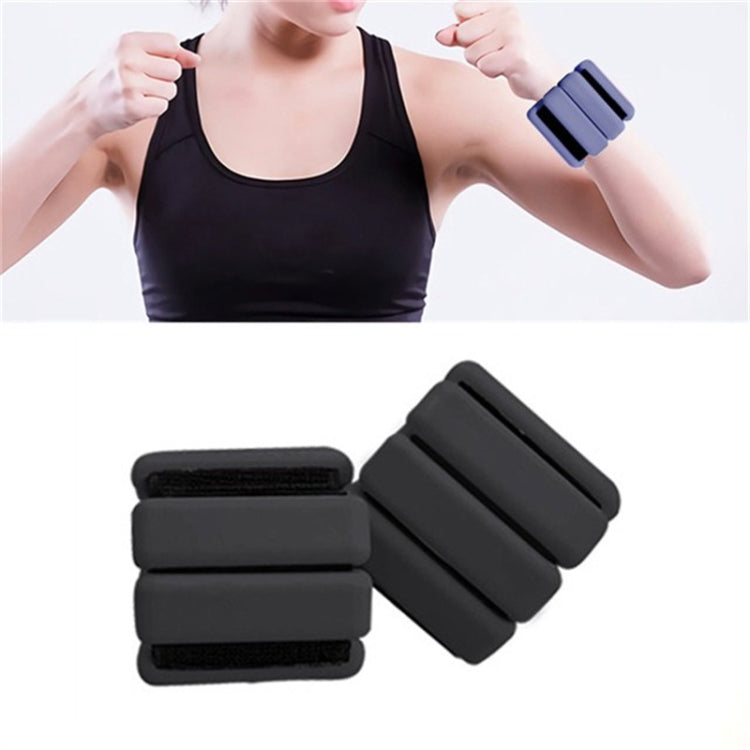 A Pair Yoga Running Fitness Training Weight-bearing Wristband Silicone Weight-bearing Bracelet