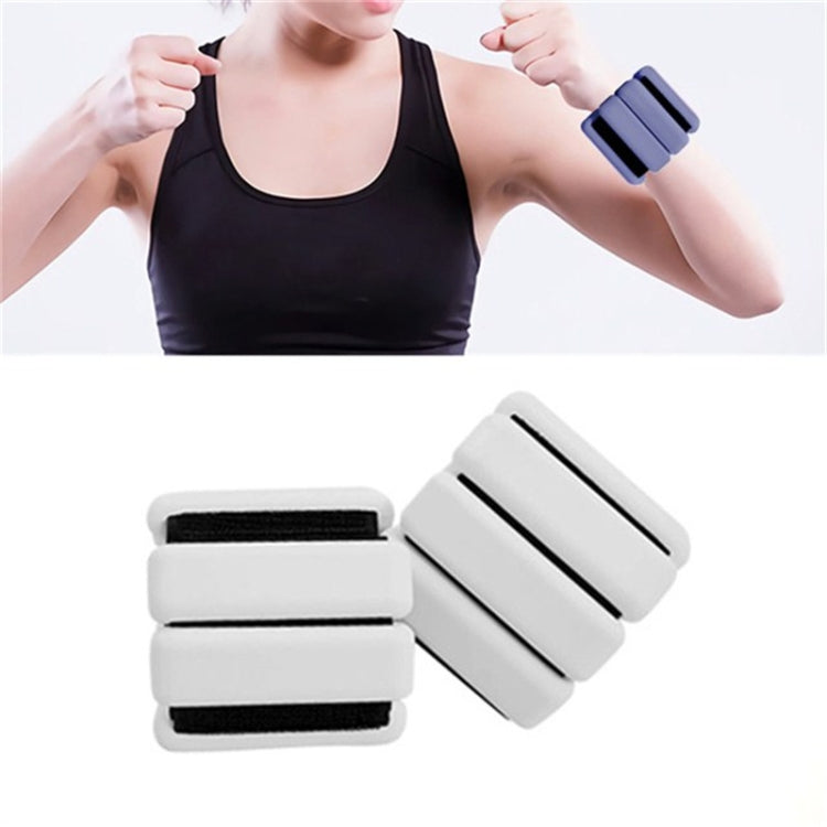A Pair Yoga Running Fitness Training Weight-bearing Wristband Silicone Weight-bearing Bracelet