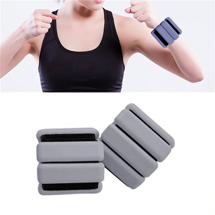 A Pair Yoga Running Fitness Training Weight-bearing Wristband Silicone Weight-bearing Bracelet