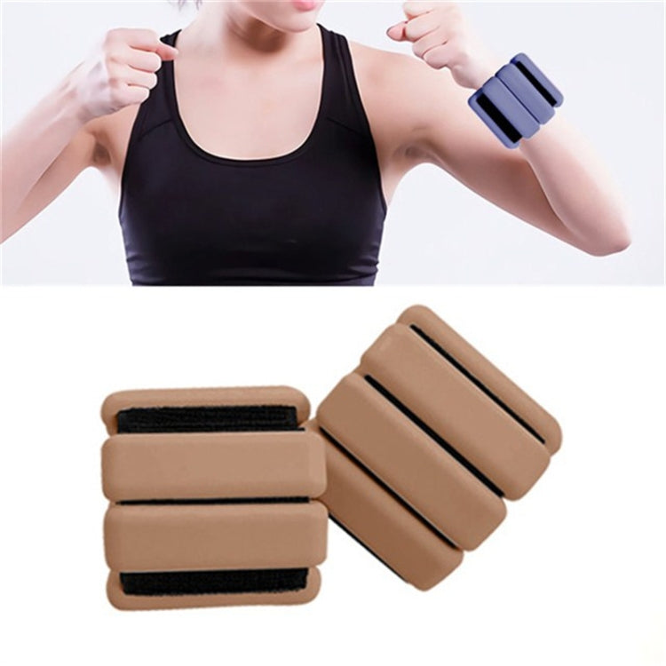 A Pair Yoga Running Fitness Training Weight-bearing Wristband Silicone Weight-bearing Bracelet