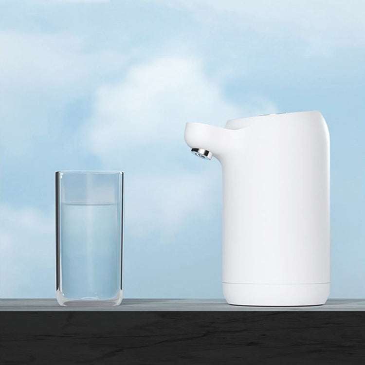 Automatic Electric Water Pump Button Dispenser USB Charging Gallon Bottle Drinking Press Water Pumping Device, Color:White