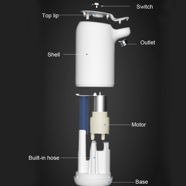 Automatic Electric Water Pump Button Dispenser USB Charging Gallon Bottle Drinking Press Water Pumping Device, Color:Green