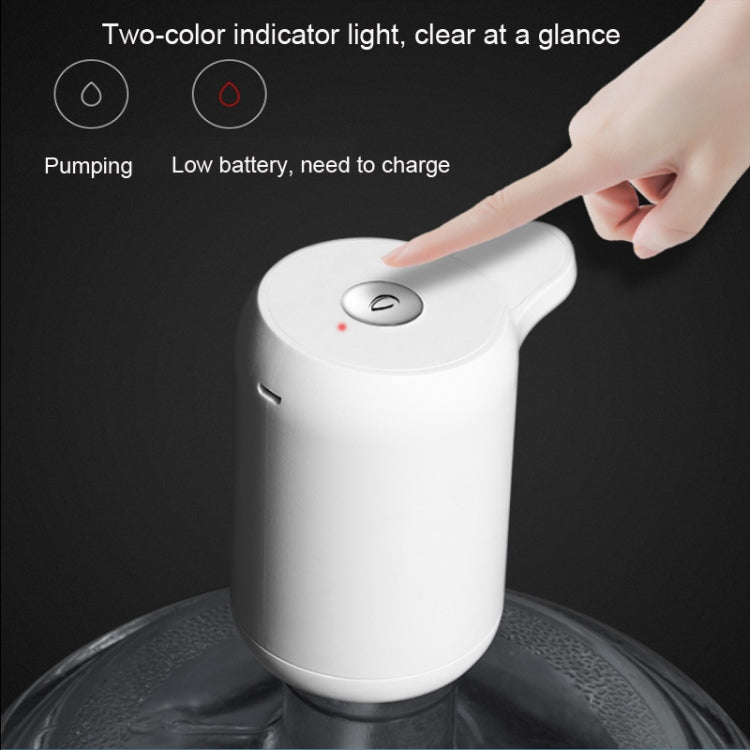 Automatic Electric Water Pump Button Dispenser USB Charging Gallon Bottle Drinking Press Water Pumping Device, Color:Green