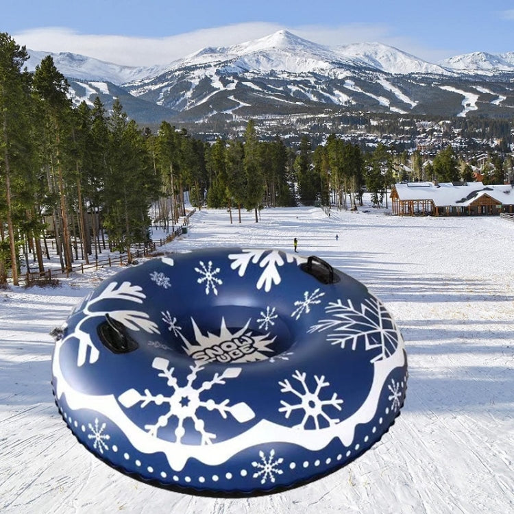 120cm Snowflake PatternInflatable Ski Ring PVC Snow Toy Sled Ring