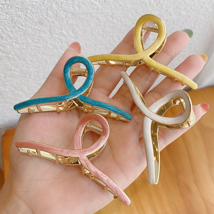 2 PCS Retro Cross Geometric Wild Hollow Hair Ornament Metal Hair Clip