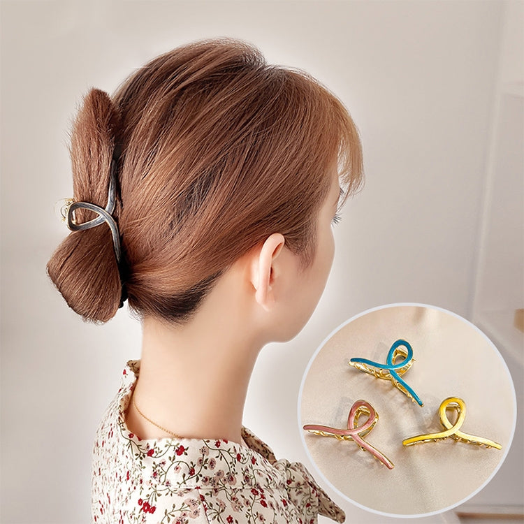2 PCS Retro Cross Geometric Wild Hollow Hair Ornament Metal Hair Clip