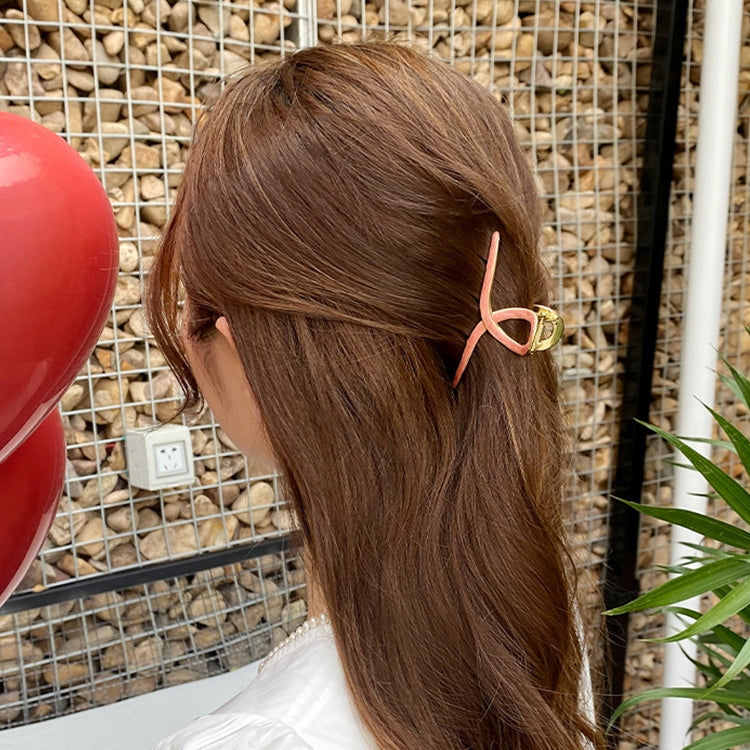 2 PCS Retro Cross Geometric Wild Hollow Hair Ornament Metal Hair Clip