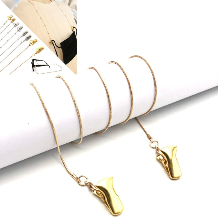 4 PCS Clip Style Mask Lanyard Chain Glasses Anti-Lost Decorative Rope, Style:Round Snake Chain