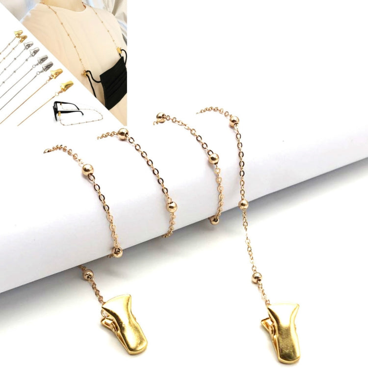 4 PCS Clip Style Mask Lanyard Chain Glasses Anti-Lost Decorative Rope, Style:Bead Chain