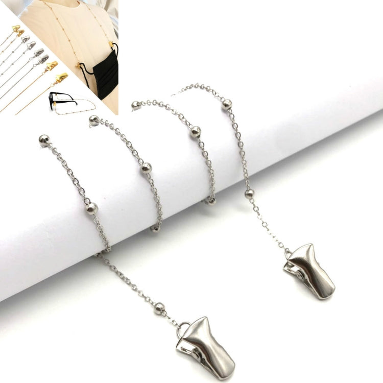 4 PCS Clip Style Mask Lanyard Chain Glasses Anti-Lost Decorative Rope, Style:Bead Chain