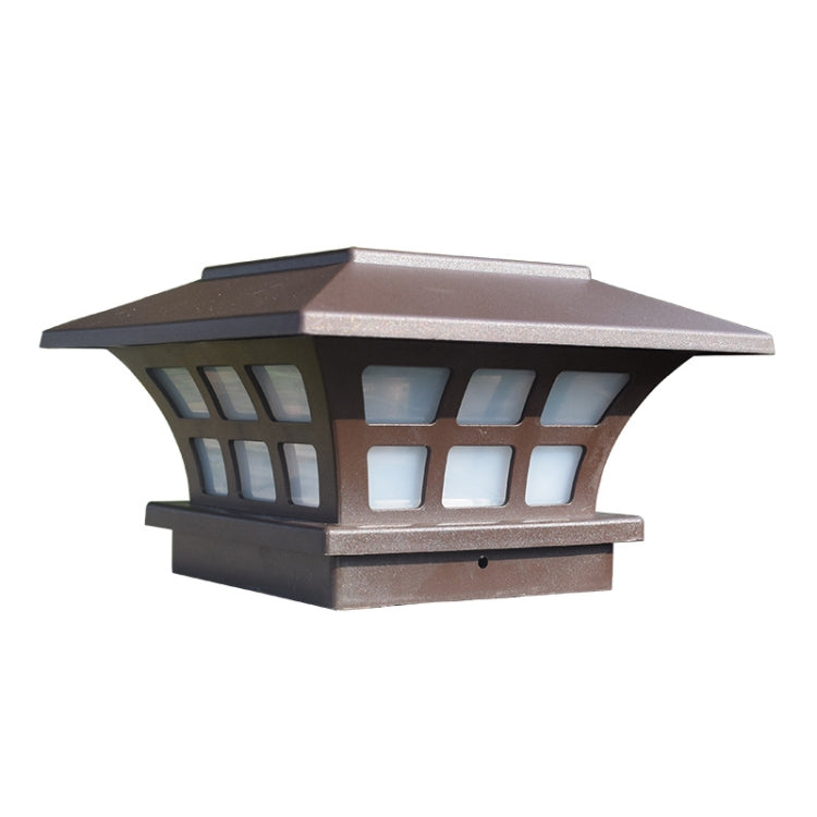 Solar Coffee Column Head Lamp Outdoor Waterproof Decorative Wall Lamp