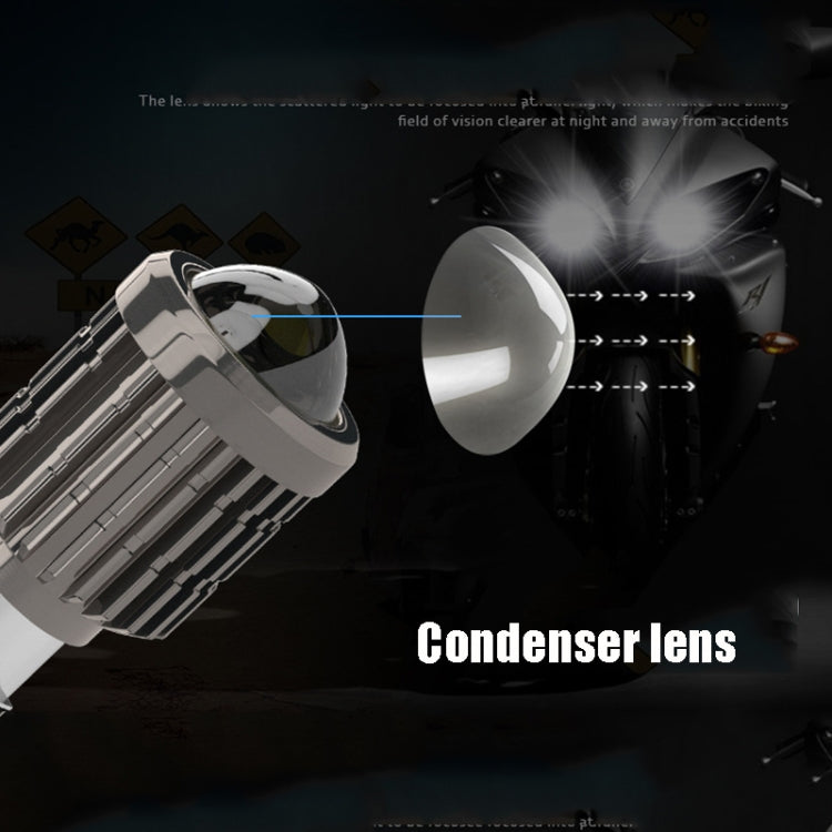 2 PCS CS-547 DC12-80V/900-1000LM/12W Motorcycle LED Headlight Far And Near Beam Spotlight Lens Fisheye Car Light