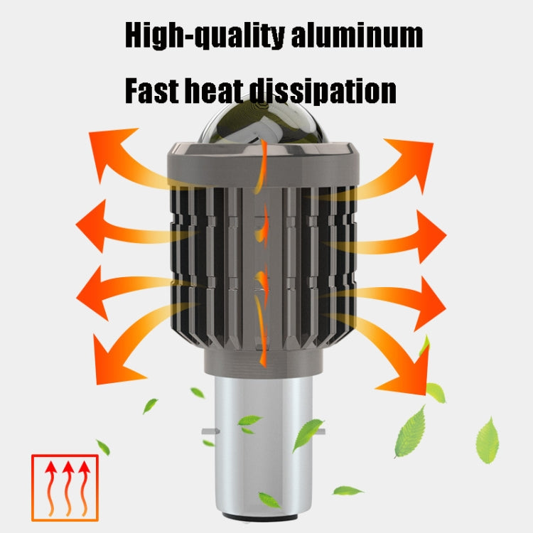 2 PCS CS-547 DC12-80V/900-1000LM/12W Motorcycle LED Headlight Far And Near Beam Spotlight Lens Fisheye Car Light