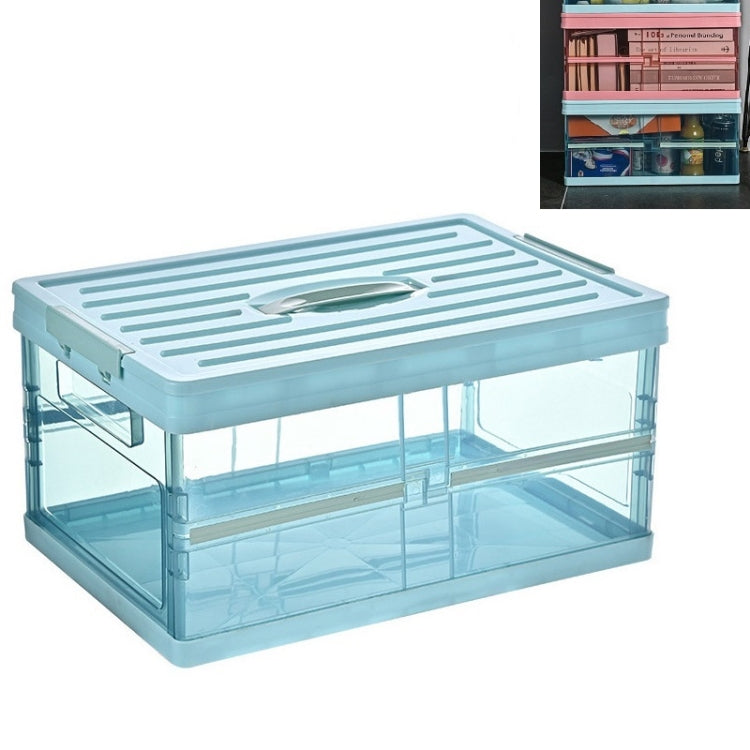 Plastic Simple Transparent Folding Storage Box With Lid Car Storage Box