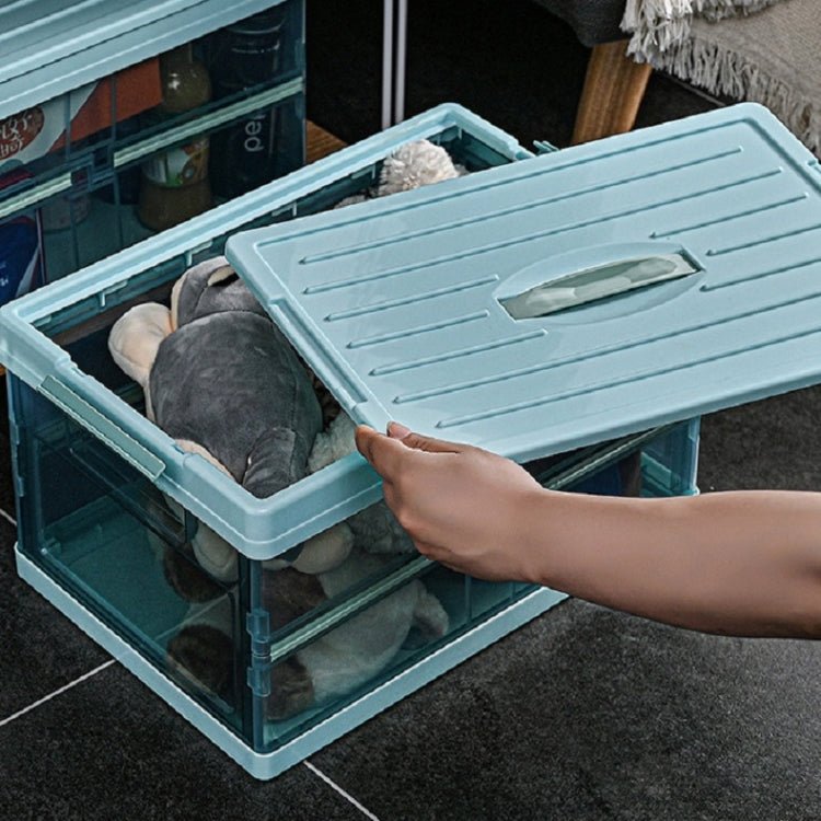 Plastic Simple Transparent Folding Storage Box With Lid Car Storage Box