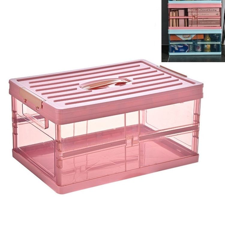 Plastic Simple Transparent Folding Storage Box With Lid Car Storage Box