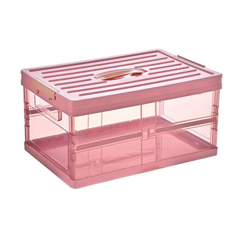 Plastic Simple Transparent Folding Storage Box With Lid Car Storage Box
