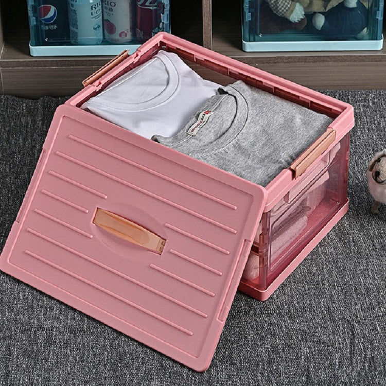Plastic Simple Transparent Folding Storage Box With Lid Car Storage Box