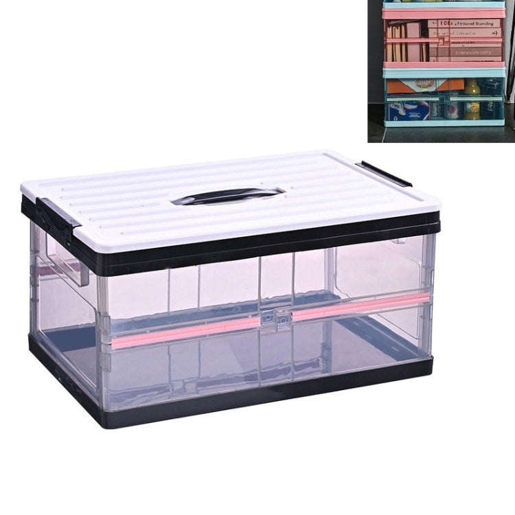 Plastic Simple Transparent Folding Storage Box With Lid Car Storage Box