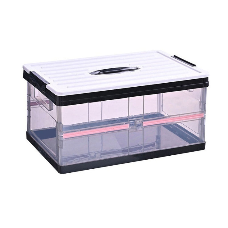 Plastic Simple Transparent Folding Storage Box With Lid Car Storage Box