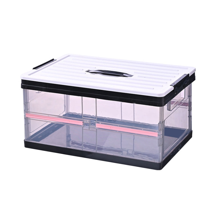 Plastic Simple Transparent Folding Storage Box With Lid Car Storage Box