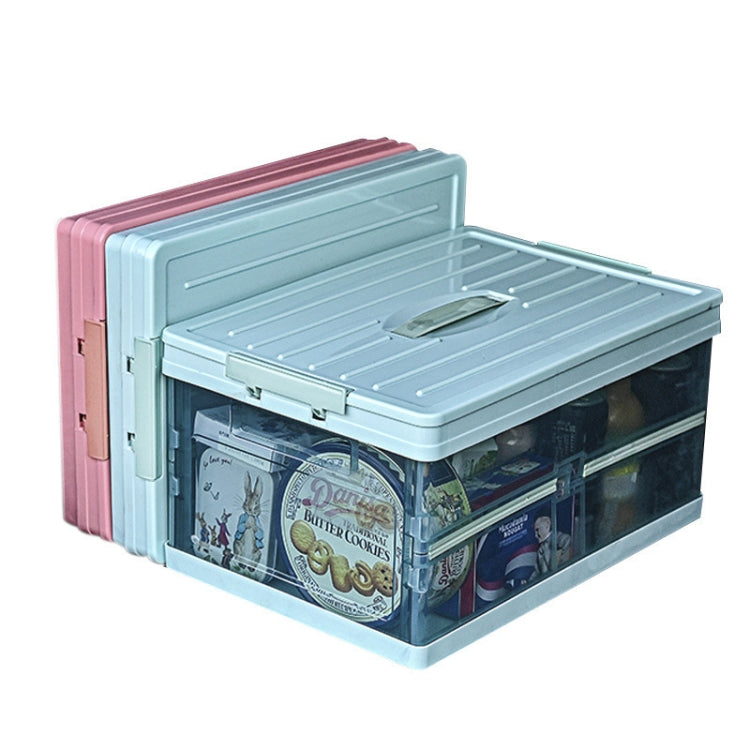 Plastic Simple Transparent Folding Storage Box With Lid Car Storage Box