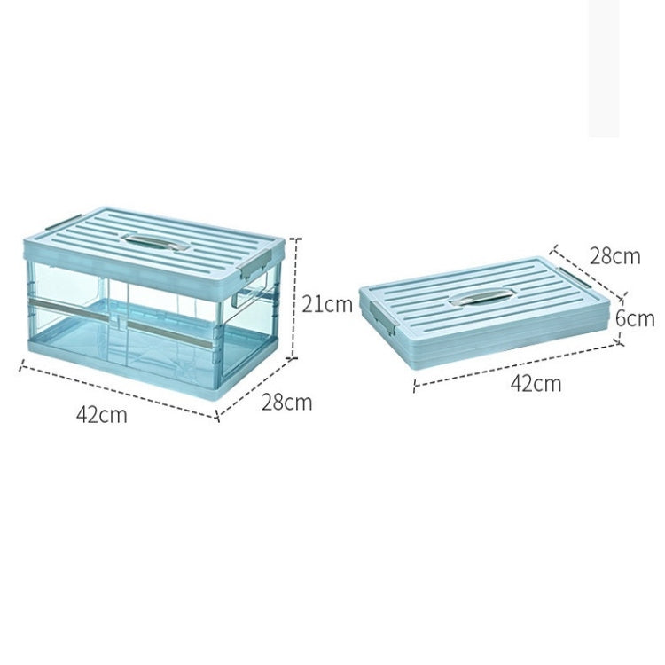 Plastic Simple Transparent Folding Storage Box With Lid Car Storage Box