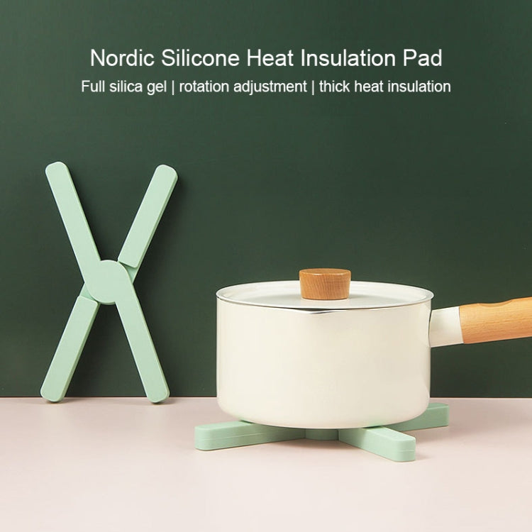 2 PCS Thickened X-shaped Silicone Foldable Pot Mat Kitchen  Heat-Insulation Meal Coaster High Temperature Table Mat