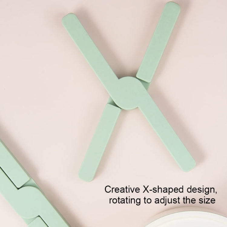 2 PCS Thickened X-shaped Silicone Foldable Pot Mat Kitchen  Heat-Insulation Meal Coaster High Temperature Table Mat