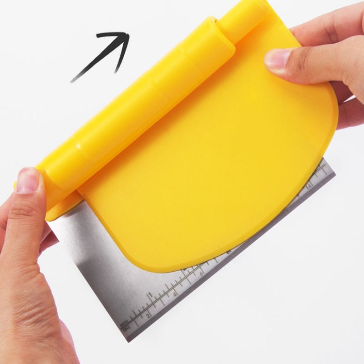 2 PCS Stainless Steel Dough Cutter Scraper With Scale Cutter Baking Tools