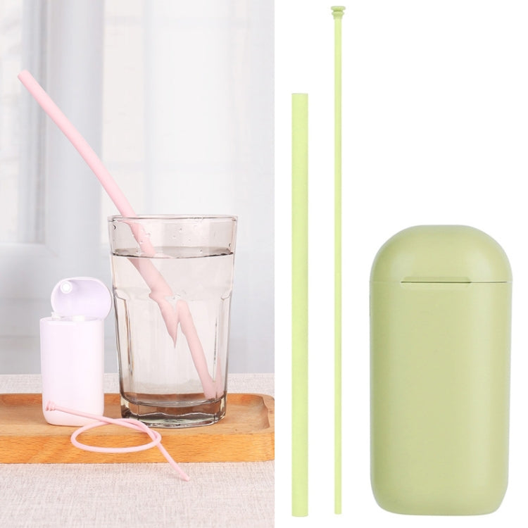 3 PCS Portable Foldable Collapsible Reusable Silicone Drinking Straw Outdoor Household Drinking Tool, Straw Size: 230x8mm, Sytle:Straight Straw