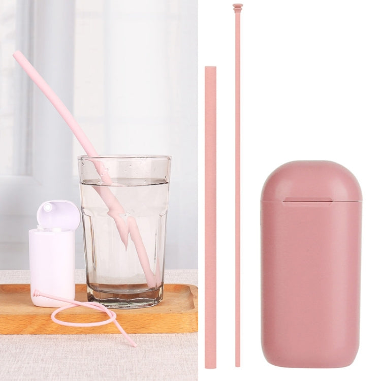 3 PCS Portable Foldable Collapsible Reusable Silicone Drinking Straw Outdoor Household Drinking Tool, Straw Size: 230x8mm, Sytle:Straight Straw