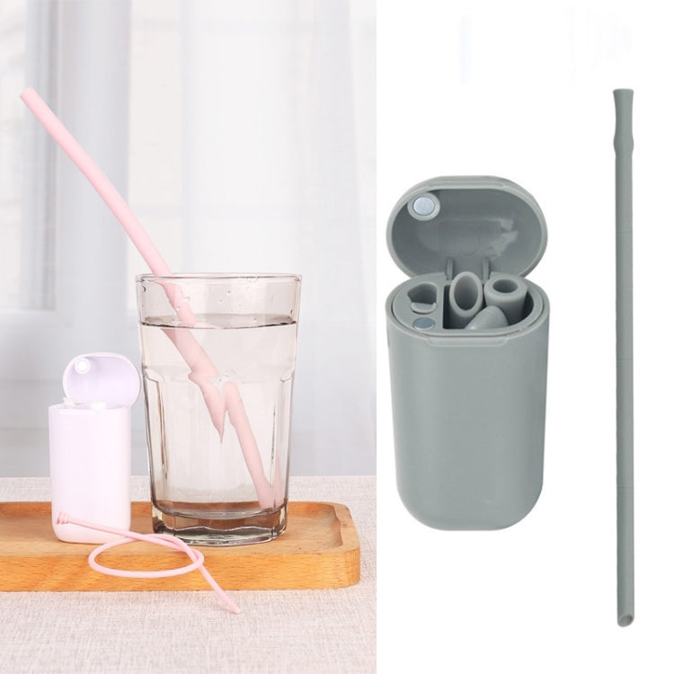 3 PCS Portable Foldable Collapsible Reusable Silicone Drinking Straw Outdoor Household Drinking Tool, Straw Size: 230x8mm, Sytle:Section Node Straw