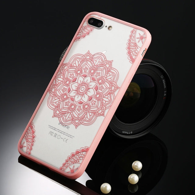 Sexy Floral Pattern TPU + PC Protective Cover Cases for iPhone 7 Plus / 8 Plus