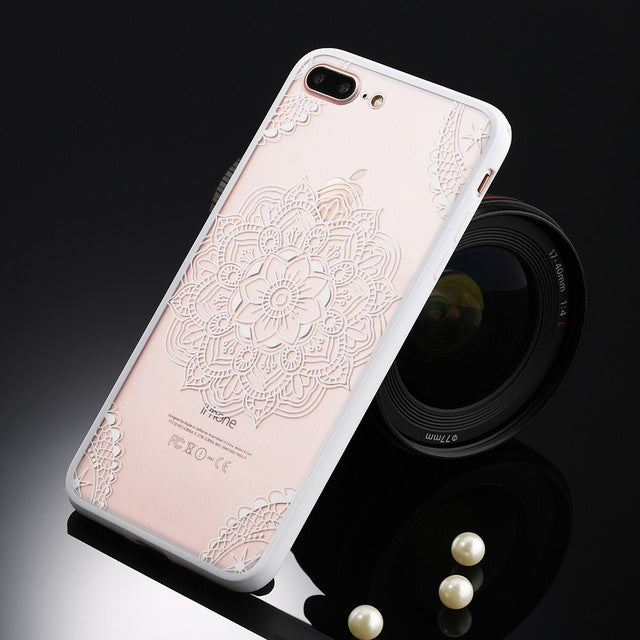 Sexy Floral Pattern TPU + PC Protective Cover Cases for iPhone 7 Plus / 8 Plus