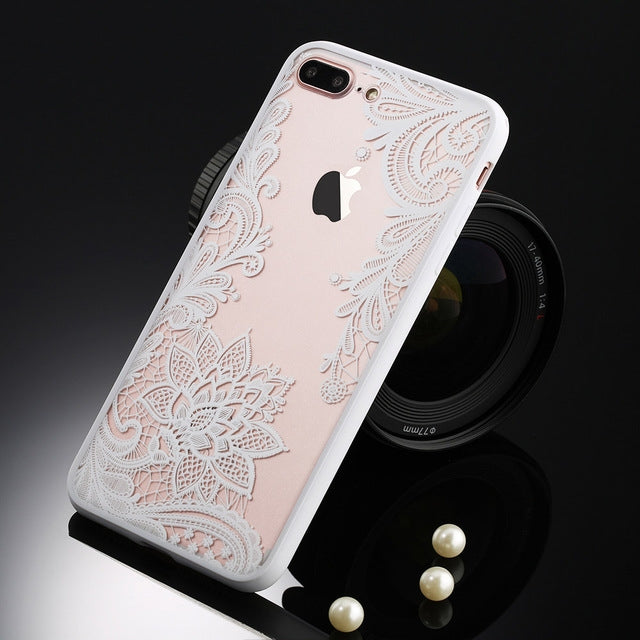 Sexy Floral Pattern TPU + PC Protective Cover Cases for iPhone 7 Plus / 8 Plus