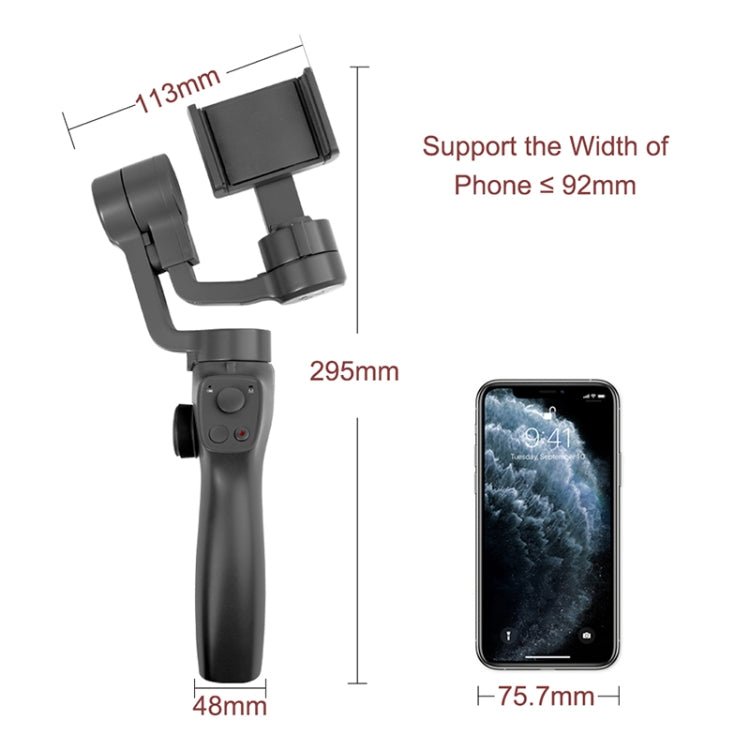 Smart Face Tracking Vibrato Live Broadcast Anti-Shake Selfie Stick Handheld Gimbal Three-Axis Stabilizer, Style:Standard