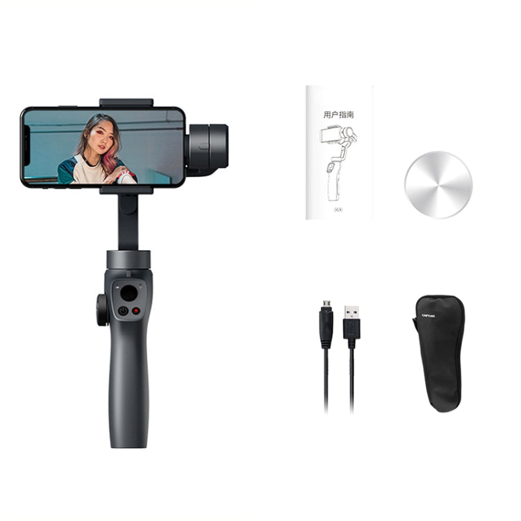 Smart Face Tracking Vibrato Live Broadcast Anti-Shake Selfie Stick Handheld Gimbal Three-Axis Stabilizer, Style:With Storage Bag