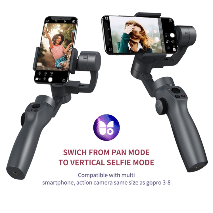 Smart Face Tracking Vibrato Live Broadcast Anti-Shake Selfie Stick Handheld Gimbal Three-Axis Stabilizer, Style:With Tripod