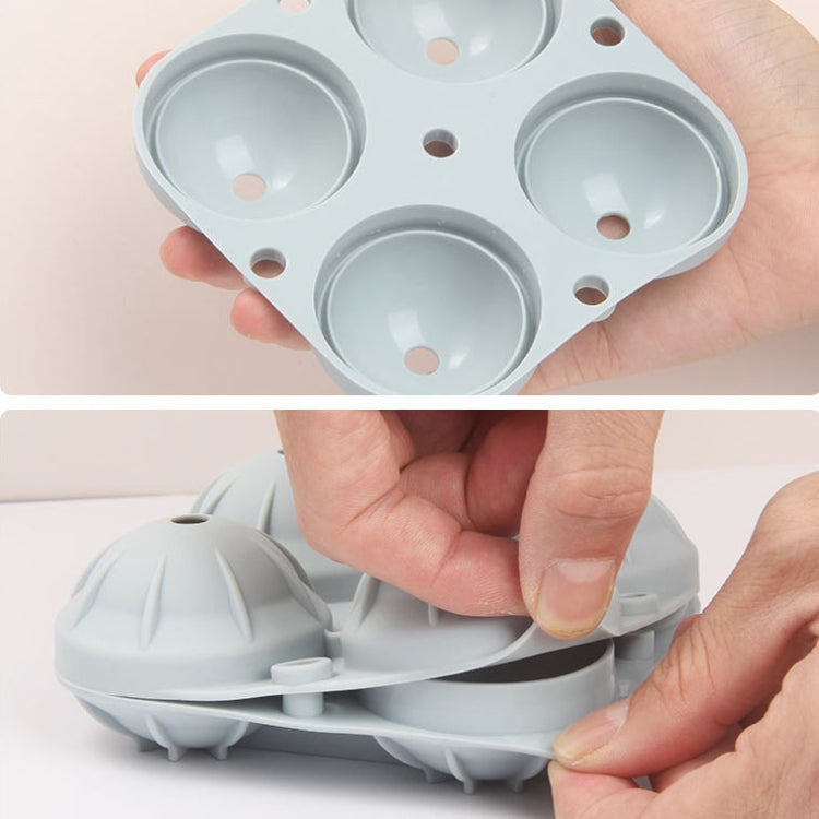 2 PCS Silicone 4-Hole Ice Ball Mold  Ice Tray