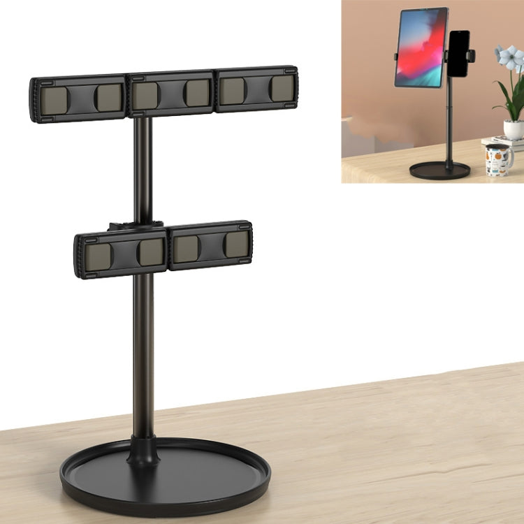 Lazy Desktop Mobile Phone Tablet Universal Non-Slip Telescopic Multi-Camera Live Stand, Style:Z3+C2 Five Cameras