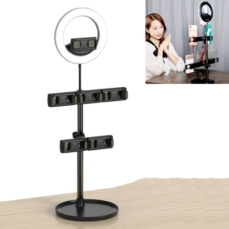 Lazy Desktop Mobile Phone Tablet Universal Non-Slip Telescopic Multi-Camera Live Stand, Style:Z3+Q6+C2 Five-position Fill Light