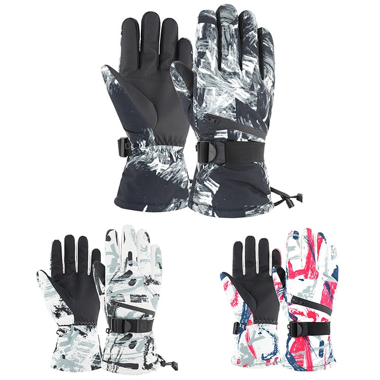 Winter Thermal Ski Gloves Outdoor Waterproof Velvet Gloves Thickening Touch Screen Motorcycle Gloves, Size: XL