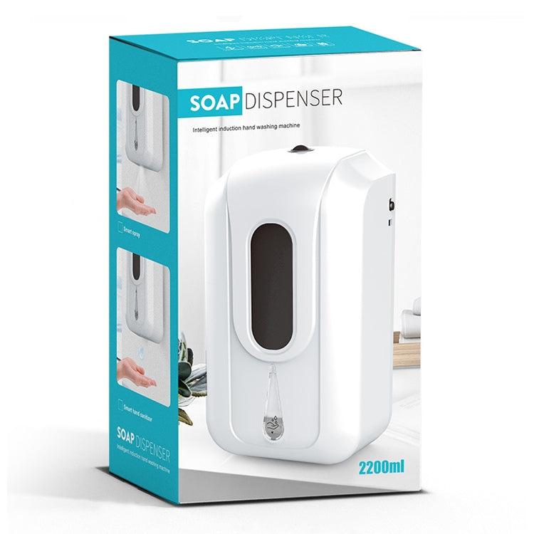 2200ml Large Capacity Automatic Spray Soap Dispenser Wall-Mounted Alcohol Disinfection Hand Sanitizer Machine, Product specifications: Drip