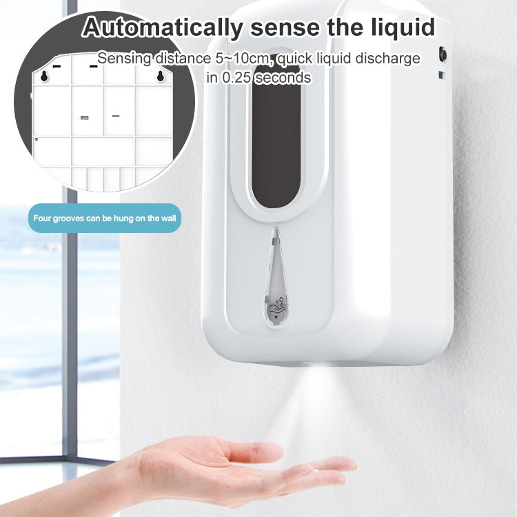2200ml Large Capacity Automatic Spray Soap Dispenser Wall-Mounted Alcohol Disinfection Hand Sanitizer Machine, Product specifications: Drip